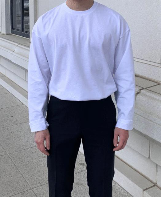 자체브랜드 로엔 실켓 드랍 긴팔 티셔츠 (11color)