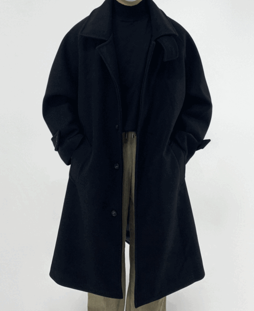 라이언 울 발마칸 오버 코트 (2color)