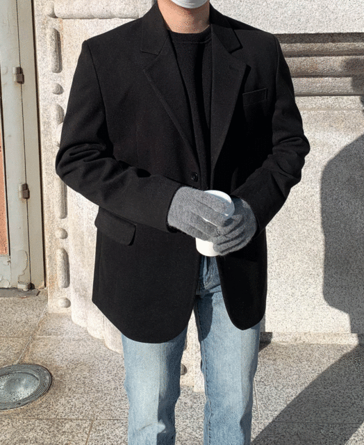 자체브랜드 코트 울 싱글 자켓 (3color)