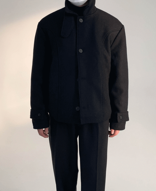 울 발마칸 숏 코트 자켓 (2color)