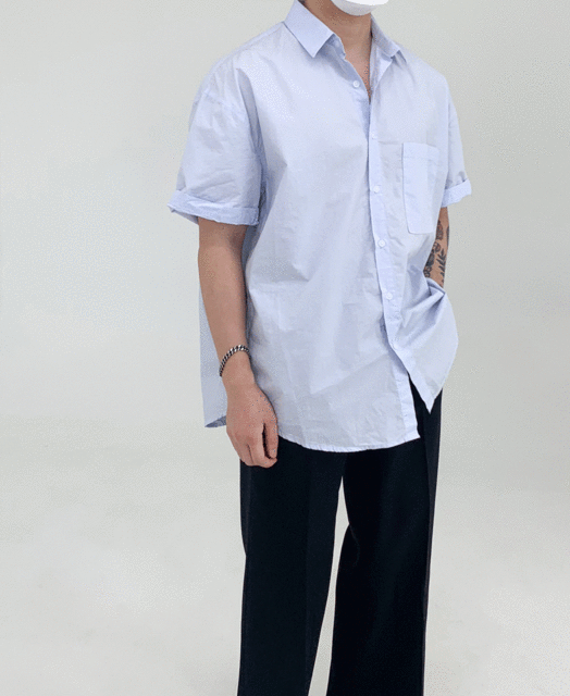 자체브랜드 SALE 코즈 루즈핏 반팔 셔츠 (3color)
