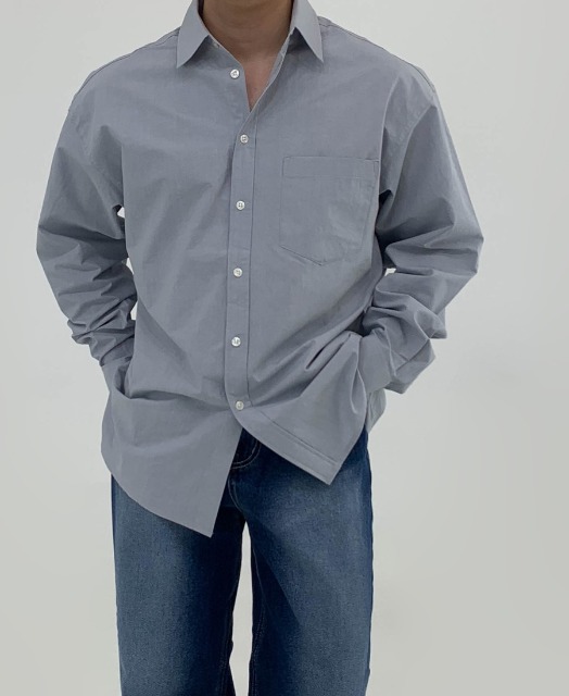 자체브랜드 빈티지 워싱 내추럴 셔츠 (3color)
